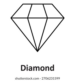 Diamond Vector Icon which can easily modify or edit

