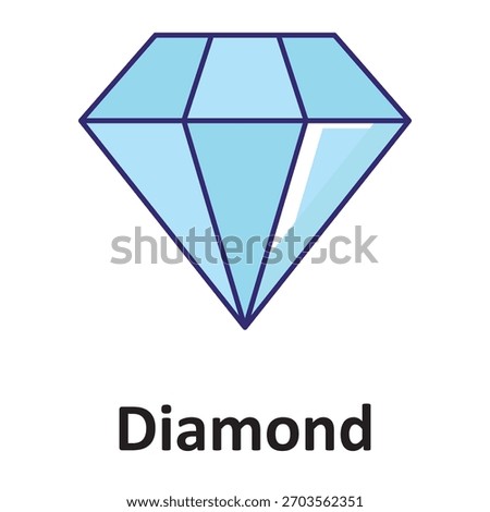 Diamond Vector Icon which can easily modify or edit