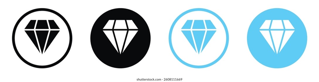 Diamond vector icons graphic pack