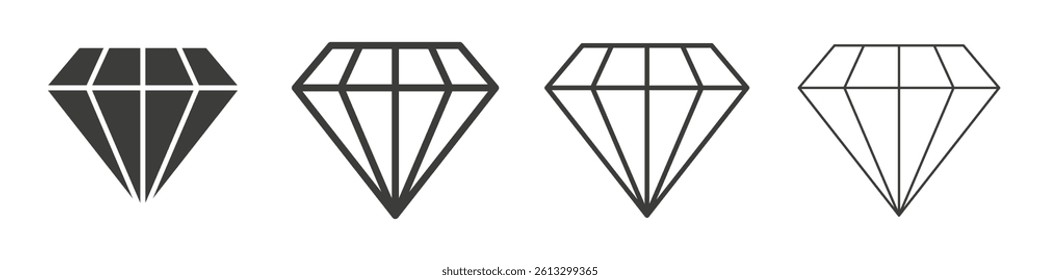 Diamond vector icons graphic pack