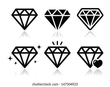 Diamond Vector Icons Set