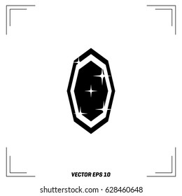 Diamond vector icons set