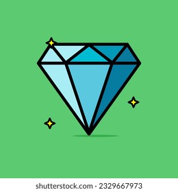 Diamond vector illustration. illustration of a Diamond