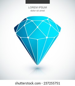 Diamond. Vector illustration