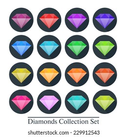 Diamond vector illustration in flat design