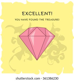 Diamond: vector illustration for the game 