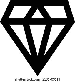 ilustración del vector de diamante aislada en un fondo transparente. iconos vectoriales de trazo para el concepto o gráficos web.