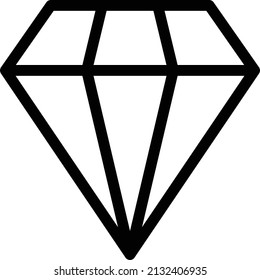 ilustración del vector de diamante aislada en un fondo transparente. iconos vectoriales de trazo para el concepto o gráficos web.