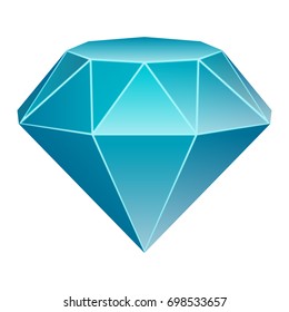 Diamond vector illustration isolated on white background
