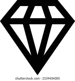 Diamond Vector illustration on a transparent background.Premium quality symmbols.Stroke vector icon for concept and graphic design.