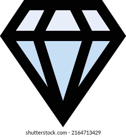 ilustración del vector de diamante en un fondo transparente.Símbolos de calidad superior.Iconos vectores de trazo para el diseño de conceptos y gráficos.