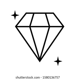Diamond vector illustration on white background