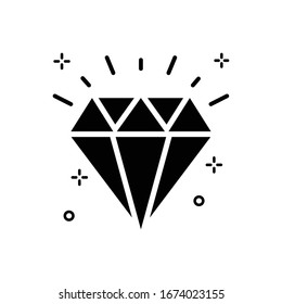 Diamond Vector illustration. Shopping and E-commerce Glyph icon. 