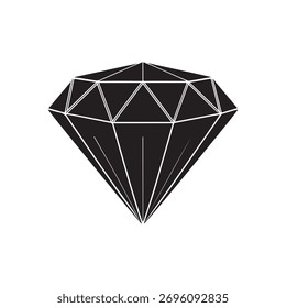 Ilustración vectorial de diamante con fondo blanco	