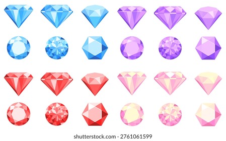 Diamond vector image. A realistic image of a crystal gemstone for your design. An element of luxury and wealth for a jewelry store.