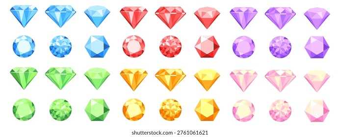 Diamond vector image. A realistic image of a crystal gemstone for your design. An element of luxury and wealth for a jewelry store.