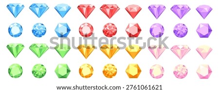 Diamond vector image. A realistic image of a crystal gemstone for your design. An element of luxury and wealth for a jewelry store.