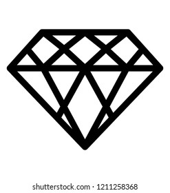 Diamond vector line icon