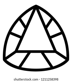 Diamond vector line icon