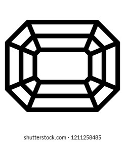 Diamond vector line icon
