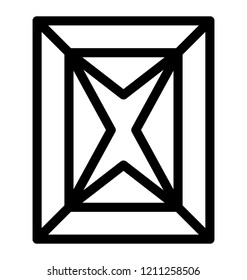 Diamond vector line icon