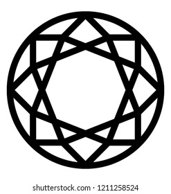 Diamond vector line icon