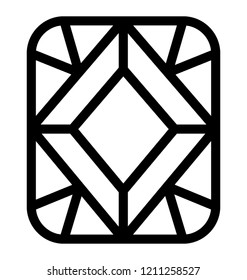 Diamond vector line icon