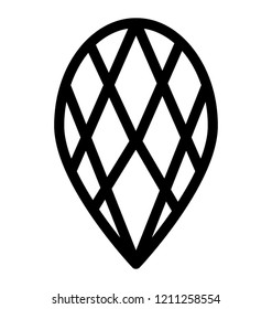 Diamond vector line icon