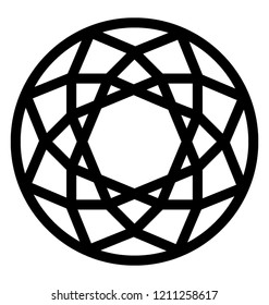 Diamond vector line icon