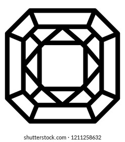 Diamond vector line icon