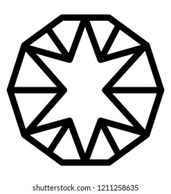 Diamond vector line icon