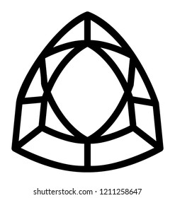 Diamond vector line icon