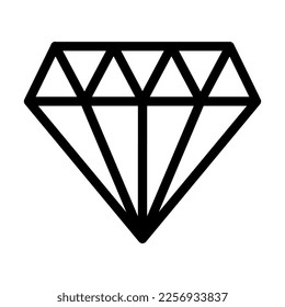 Diamond Vector Line Icon Design