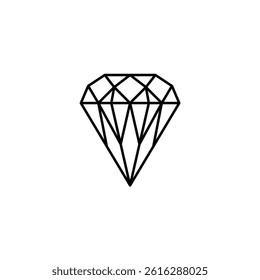 Diamond vector line icon icons design