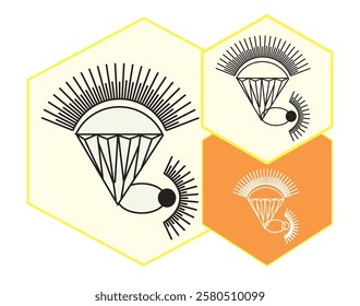 diamond Vector Lineart icon design 