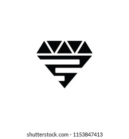 diamond vector logo. abstract diamond vector. black diamond vector logo