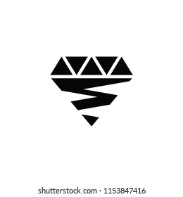 diamond vector logo. abstract diamond vector. black diamond vector logo