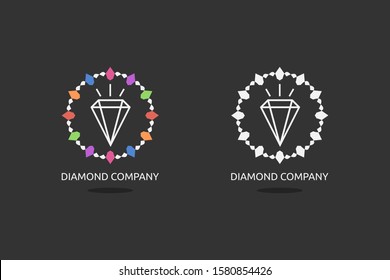 diamond vector logo. suitable for jewelry company