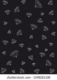 diamond vector on dark background