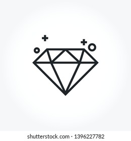 Diamond vector out line icon