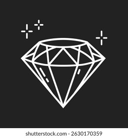 Diamond Vector, Diamond Ring, Shiny Diamond, Diamond Icon, Jewelry Illustration, Jewelry Outline, Accessories, Vector Illustration