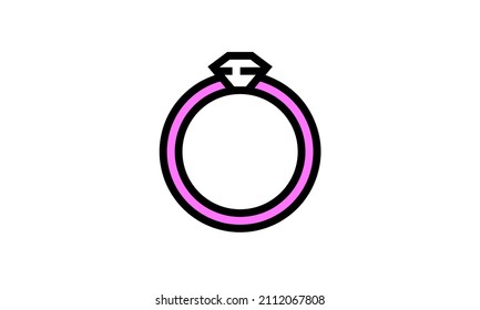 diamond Vector wedding icon on white background