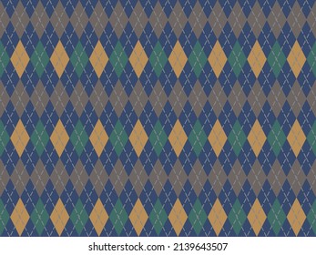 Patrón vintage de diamante, papel de pared geométrico, ropa, suéter de punto, envoltura, tela, ilustración vectorial.