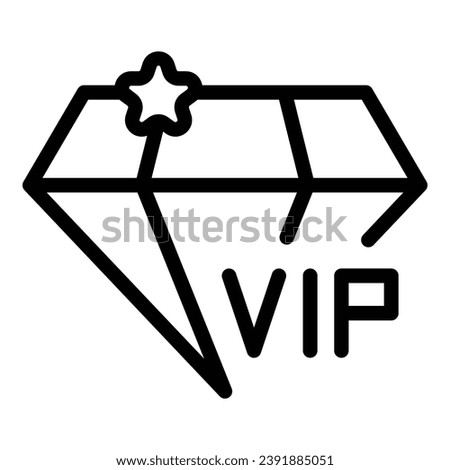 Diamond vip client icon outline vector. Customer program. Service gift