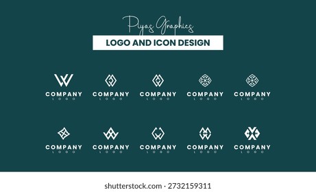 Diamond and W Shape Logo Pack