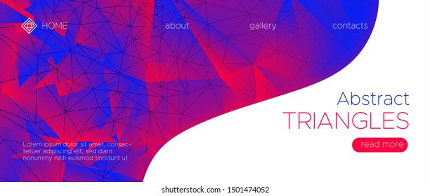 Diamond Wallpaper. Red Mosaic Graphic. Vibrant Origami Vector Poster. Blue 3d Trendy Background. Red Diamond Geometric. Mosaic Banner. 3d Abstract Vector Design. Blue Background. Diamond Brochure.