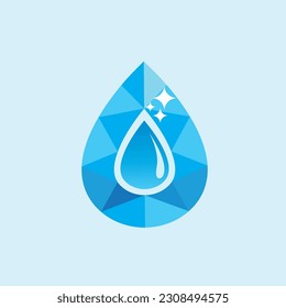 diamond water icon vector concept design template web