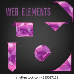 diamond web elements set