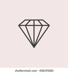 Diamond web icon. Isolated illustration