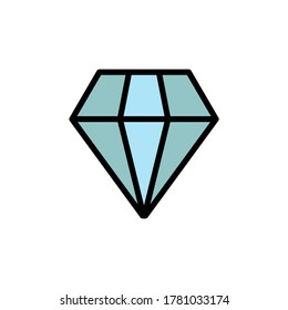 Diamond, wedding icon. Simple color with outline vector elements of marriage icons for ui and ux, website or mobile application